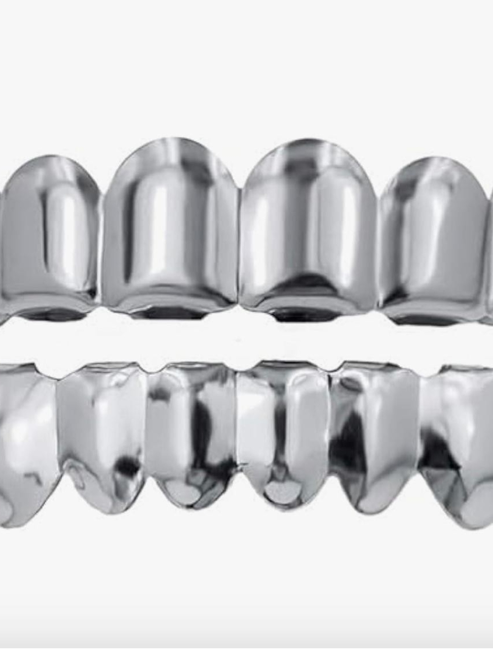 Chrome Dental Grillz Full Upper and Lower Set